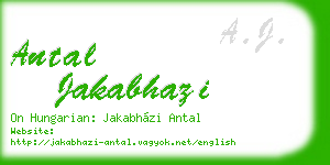 antal jakabhazi business card